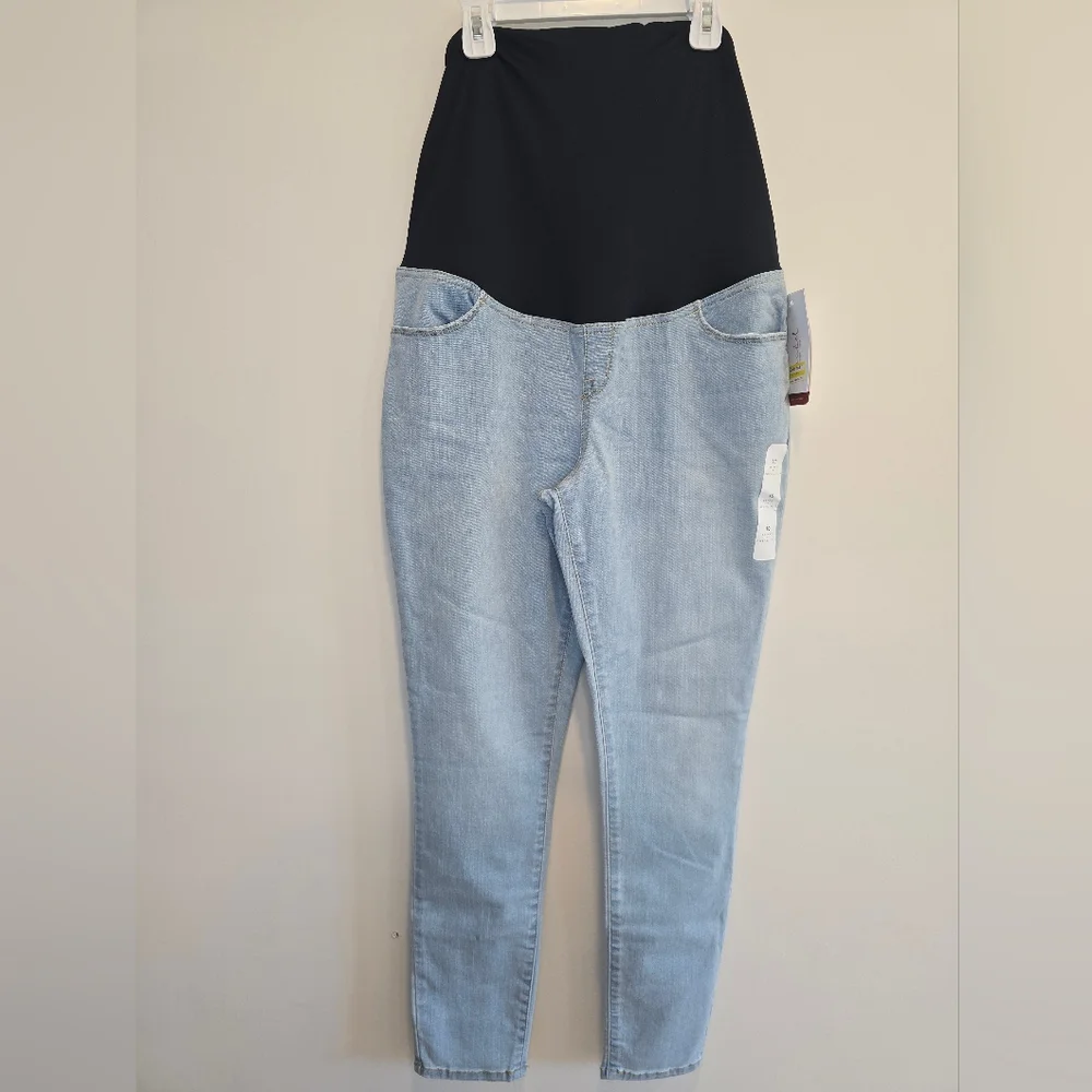 Over Belly Skinny Maternity Pants- Isabel Maternity by Ingrid & Isabel Sz 10 Nwt - Picture 5 of 10